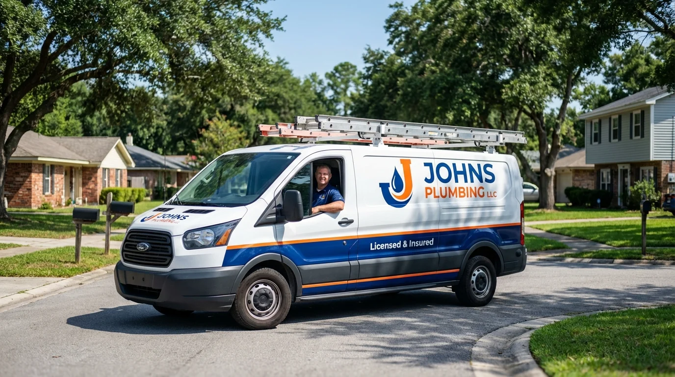 Johns Plumbing LLC service van in West Jefferson, NC