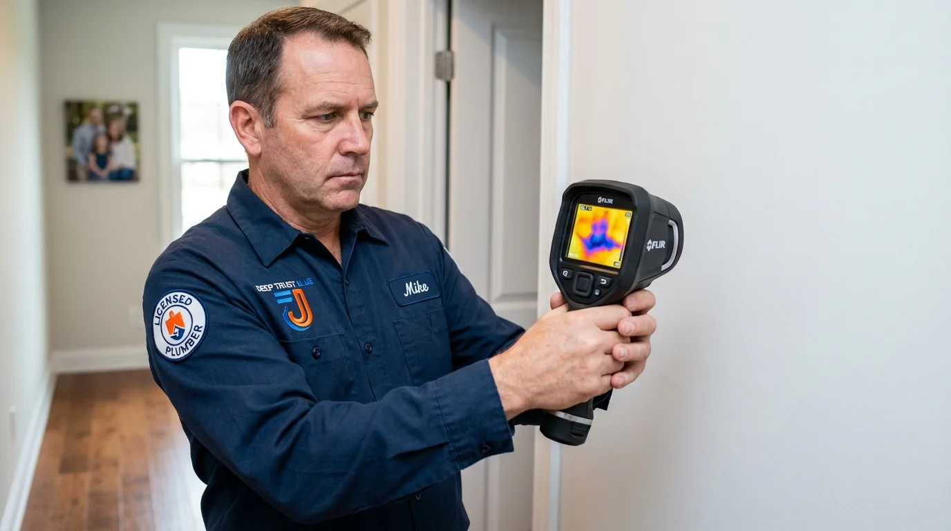Thermal imaging leak detection by Johns Plumbing LLC in West Jefferson